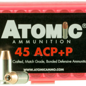 Atomic Ammunition 00412 Pistol Precision Craft 45ACP +P 185gr Bonded Match Hollow Point 50 Per Box/10 Case