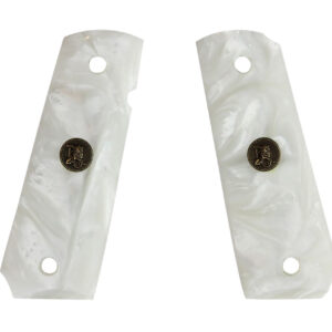 Pachmayr 62001 Custom Grip White Simulated Pearl Panels for 1911 with Ambidextrous Safety