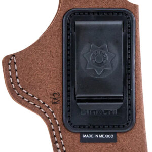Bianchi 10381 6C  IWB Tan Leather Belt Clip Fits 2" Barrels Ruger/Colt/Charter Arms Left Hand