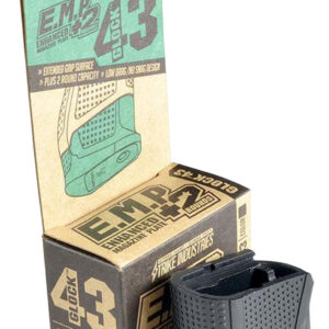 Strike Industries EMPG43B Enhanced Magazine Plate  made of Polymer with Black Finish & Extra Gripping Surface for Glock 43 Magazines (Adds 2rds)
