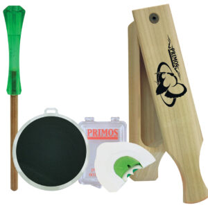 Primos 272 Turkey Caller Starter Pack  Attracts Turkeys, Includes Sonic Dome Mouth Call, Sonic Dome Slate Call, Slim Striker & Double Sided Box Call