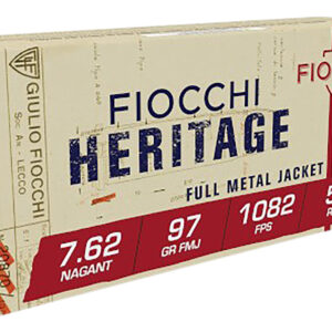 Fiocchi 762A Heritage  7.62x38mmRNagant 97gr Full Metal Jacket 50 Per Box/20 Case