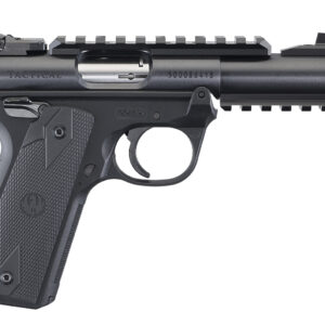 Ruger 40149 Mark IV 22/45 Tactical 22 LR 10+1 4.40" Steel/Threaded Barrel, Blued Slide, Black Checkered 1911-Style Panel Grip, Features Top & Bottom Picatinny Rails