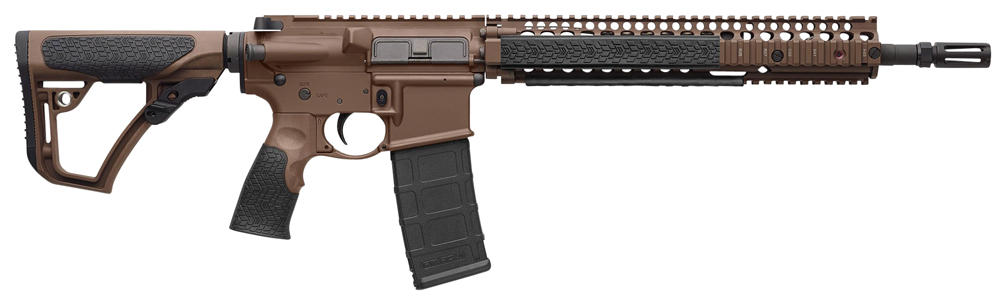 Daniel Defense 0208815126011 DDM4 M4A1 5.56x45mm NATO 30+1 14.50" Barrel w/Flash Suppressor, Mil-Spec Brown Cerakote, 6 Position Stock w/SoftTouch Overmolding