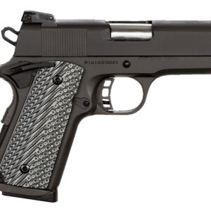 Rock Island 51479 Rock Ultra CS 45 ACP Caliber with 3.50" Barrel, 7+1 Capacity, Overall Black Parkerized Finish Steel, Beavertail Frame, Serrated Slide & Black/Gray G10 Grip