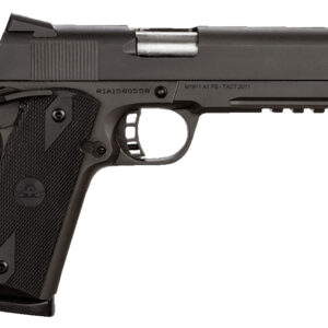 Rock Island 51484 Tac Standard FS 45 ACP Caliber with 5" Barrel, 8+1 Capacity, Overall Black Parkerized Finish Steel, Picatinny Rail/Beavertail Frame, Serrated Slide & Black Rubber Grip