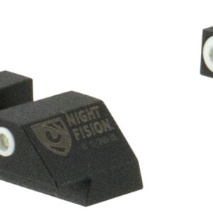 Night Fision GLK001007WGW Tritium Night Sights For Glock  Green Tritium White Outline Front Sight- Green Tritium White Outline Rear Sight Glock 17/17L/19/22