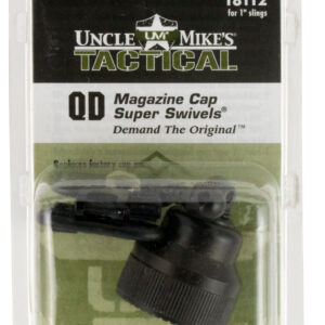 Uncle Mike's 18112 Mag Cap Swivel Set made of Steel with Blued Finish, 1" Loop Size & Quick Detach Style for Mossberg 590, 835 Includes Two Super Swivels