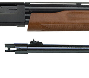 Mossberg 54188 500 Bantam Combo Youth 20 Gauge Pump 3" 5+1 Blued 22" Vent Rib/24" Fully-Rifled Barrels, Blued Steel Receiver, Fixed Wood Stock, Right Hand, Accu-Set Full Rifled Bore Choke