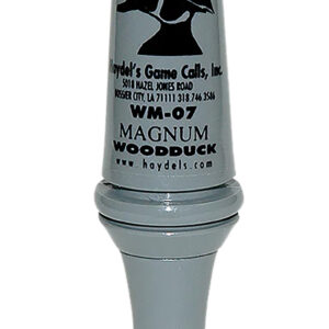Haydel's Game Calls WM07 Magnum  Open Call Single Reed Wood Duck Sounds Attracts Ducks Gray Acrylic