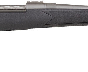 Mossberg 28010 Patriot Synthetic Full Size 30-06 Springfield 5+1 22" Stainless Cerakote Fluted Barrel, Stainless Cerakote Receiver Drilled & Tapped, Black Fixed Synthetic Stock, Right Hand