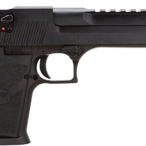 Magnum Research DE357 Desert Eagle Mark XIX 357 Mag Caliber with 6" Picatinny Rail Barrel, 9+1 Capacity, Overall  Black Finish Carbon Steel, Beavertail Frame, Serrated Slide &  Rubber Grip