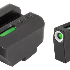 TruGlo TG13GL4A TFX  Low Suppressor Height Black Green Tritium & Fiber Optic White Outline Front Sight Green Tritium & Fiber Optic Rear Sight Compatible with Glock (Excludes MOS)