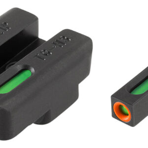 TruGlo TG13CZ1PC TFX Pro  Black | Green Tritium & Fiber Optic Orange Outline Front Sight Green Tritium & Fiber Optic Rear Sight
