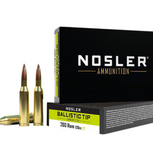 Nosler 40056 Ballistic Tip  260Rem 120gr Spitzer Ballistic Tip 20 Per Box/10 Case