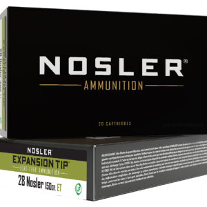 Nosler 40039 E-Tip  28Nosler 150gr E Tip Lead Free 20 Per Box/10 Case