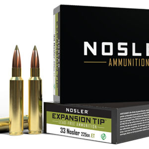 Nosler 40042 E-Tip  33Nosler 225gr E Tip Lead Free 20 Per Box/10 Case