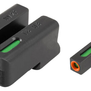 TruGlo TG13NV4PC TFX Pro  Black | Green Tritium & Fiber Optic Orange Outline Front Sight Green Tritium & Fiber Optic Rear Sight