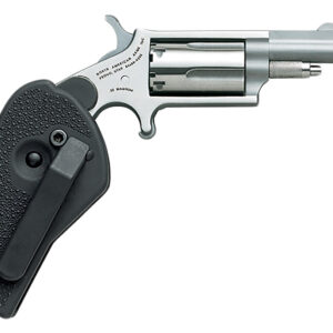 North American Arms 22MHG Mini-Revolver  22 WMR 5 Shot 1.63" Stainless Steel Barrel, Frame & Cylinder, Black Synthetic Holster Grip, Exposed Hammer