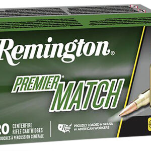 Remington Ammunition 27686 Premier Match 223Rem 77gr Sierra MatchKing BTHP 20 Per Box/10 Case