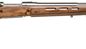 Savage Arms 18516 12 BTCSS Full Size 223 Rem 4+1 26" Matte Stainless Heavy Fluted Barrel, Matte Stainless Steel Receiver Drilled & Tapped, Satin Brown Thumbhole Laminate Stock, Right Hand