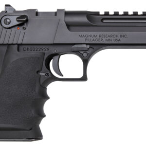 Magnum Research DE50L5IMB Desert Eagle L5 50 AE 5" with Muzzle Brake 7+1 Black Hardcoat Anodized Aluminum Frame Black Carbon Steel Slide Black Hogue Wraparound Rubber Grip