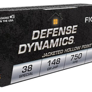 Fiocchi 38E Defense Dynamics  38Special 148gr Jacketed Hollow Point 50 Per Box/20 Case