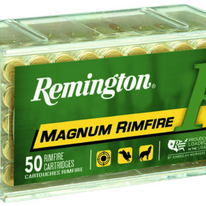 Remington Ammunition 21170 Magnum Rimfire  22WMR 40gr Jacketed Hollow Point 50 Per Box/40 Case