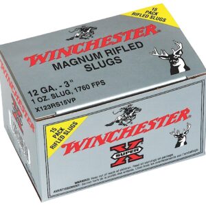Winchester Ammo X123RS15VP Super X  12Gauge 3" 1oz Rifled Slug Shot 15 Per Box/10 Case