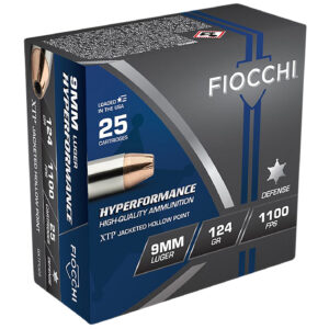Fiocchi 9XTPC25 Hyperformance  9mmLuger 124gr Hornady XTP Hollow Point 25 Per Box/20 Case