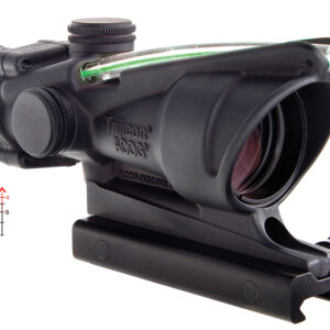 Trijicon 100218 ACOG  Black Hardcoat Anodized 4x 32mm Illuminated Green Chevron .223/5.56 BDC Reticle