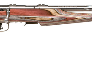 Savage Arms 92750 93 BSEV Full Size 22 WMR 5+1 21" Matte Heavy Spiral Fluted Barrel, Matte Stainless Steel Drilled & Tapped Receiver, Royal Jacaranda Thumbhole Laminate Stock, Right Hand