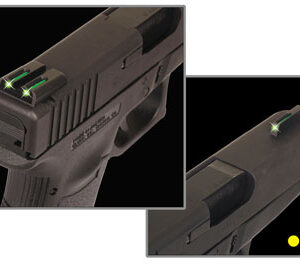 TruGlo TG131MPTY TFO  Green/Tritium/Fiber Optic Front Sight-Yellow/Tritium/Fiber Optic Rear Sight Smith & Wesson M&P