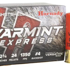 Hornady 86243 Varmint Express  12 Gauge 2.75" 4 Buck Shot 10 Per Box/ 10 Case