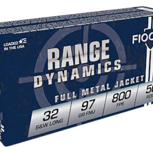Fiocchi 32SWLA Range Dynamics  32S&WLong 97gr Full Metal Jacket 50 Per Box/20 Case