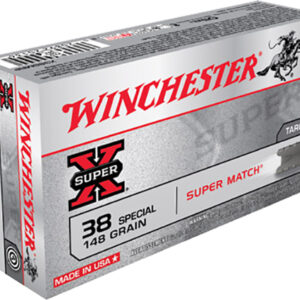 Winchester Ammo X38SMRP Super X  38Special 148gr Super Match Lead Semi Wadcutter 50 Per Box/10 Case