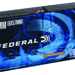Federal 8A Power-Shok  8mmMauser 170gr Jacketed Soft Point 20 Per Box/10 Case