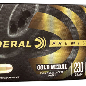 Federal GM45A Premium Gold Medal 45ACP 230gr Full Metal Jacket 50 Per Box/20 Case