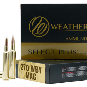 Weatherby N270150PT Select Plus  270WthbyMag 150gr Nosler Spitzer Partition 20 Per Box/10 Case