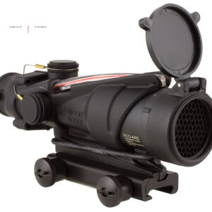Trijicon 100228 ACOG  Black Hardcoat Anodized 4x32mm Illuminated Red Chevron Reticle