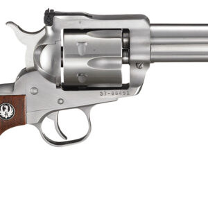 Ruger 0309 Blackhawk  357 Mag 6rd 4.63" Satin Stainless Steel Barrel, Cylinder & Frame, Hardwood Grip, Transfer Bar Safety, Exposed Hammer