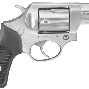 Ruger 5718 SP101  357 Mag 5rd 2.25" Satin Stainless Steel Barrel, Cylinder & Frame, Black Rubber Grip, Transfer Bar Safety, Exposed Hammer