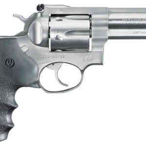 Ruger 1705 GP100  Medium Frame 357 Mag 6rd 4.20" Satin Stainless Steel Barrel, Cylinder & Frame, Hogue Monogrip, Transfer Bar Safety, Exposed Hammer