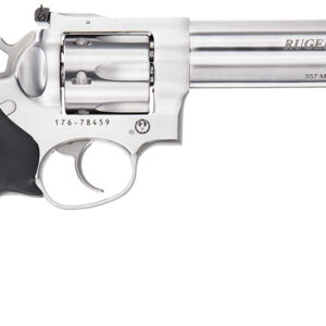 Ruger 1707 GP100  Medium Frame 357 Mag 6rd 6" Satin Stainless Steel Barrel, Cylinder & Frame, Hogue Monogrip, Transfer Bar Safety, Exposed Hammer