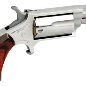 North American Arms 22MP Mini-Revolver  22 WMR 5 Shot 1.63" Stainless Steel Ported Barrel, Stainless Steel Frame & Cylinder, Rosewood Birdshead Grip, Exposed Hammer