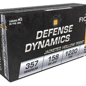 Fiocchi 357B Defense Dynamics  357Mag 158gr Jacketed Hollow Point 50 Per Box/20 Case