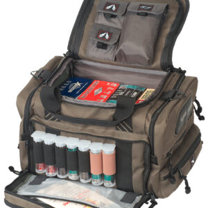 GPS Bags 1411SC Sporting Clays  OD Green Nylon with Lockable Zippers, Storage Pockets, Pull-Out Rain Cover & Visual ID Storage System Holds 8-10 Shot Shell Boxes