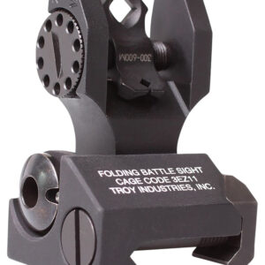 Troy Ind SSIGDOARFBT00 Rear Folding BatteleSight Dioptic  Black Hardcoat Anodized for AR-15