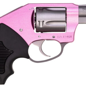 Charter Arms 53851 Undercover Lite Chic Lady Small 38 Special 5 Shot 2" High Polished Stainless Steel Barrel & Cylinder, Pink Aluminum Frame w/Black Finger Grooved Rubber Grip, Concealed Hammer