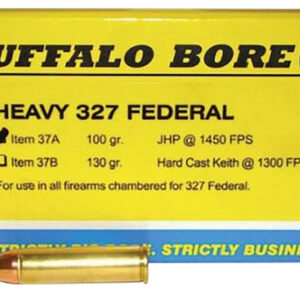 Buffalo Bore Ammunition 37A20 Heavy Strictly Business 327Federal Mag 100gr Jacket Hollow Point 20 Per Box/12 Case